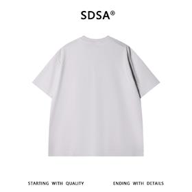 SDSA男装2026新款轻奢美式潮牌蜘蛛印花圆领T恤刺绣字母设计百搭