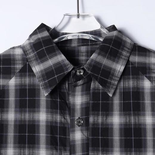 SDSA男装2026新款高贵轻奢日系少年感撞色格纹格子短袖衬衫百搭 商品图1