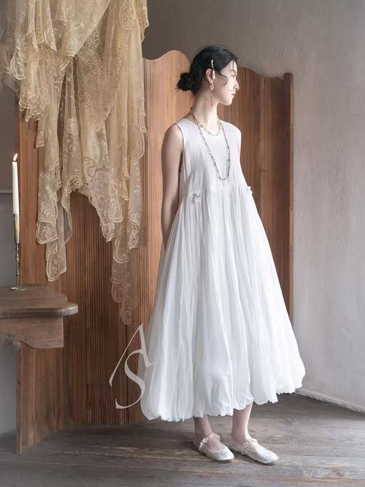 Daniela Gregis 26SS 香槟色/黑色肌理丝绒伴带芭蕾鞋 商品图2