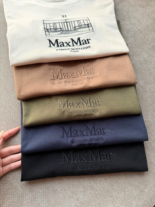 出口内销MAX高端刺绣建筑系高支棉T恤 商品图0