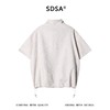 SDSA男装2026新款提花格纹半拉链立领短袖T恤下摆抽绳设计百搭 商品缩略图4