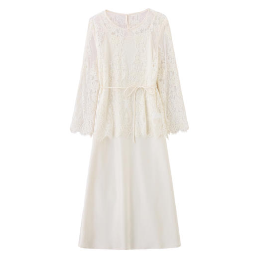 2026夏季新款式气质蕾丝镂空罩衫吊带裙两件套连衣裙YF2712 商品图4