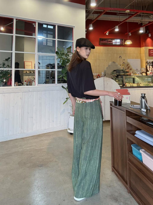 【绿野仙踪】噢蜜ooomeooo麻感大长腿宽腿裤 商品图5