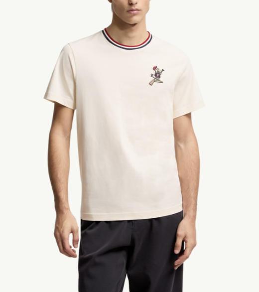 蒙口 26ss小鸟刺绣章仔短袖T恤 商品图2