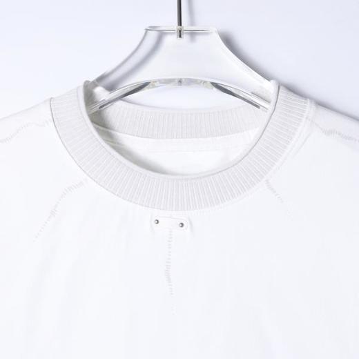 SDSA男装2026新款高贵轻奢设计感简约小标拼接领口圆领短袖T恤 商品图1