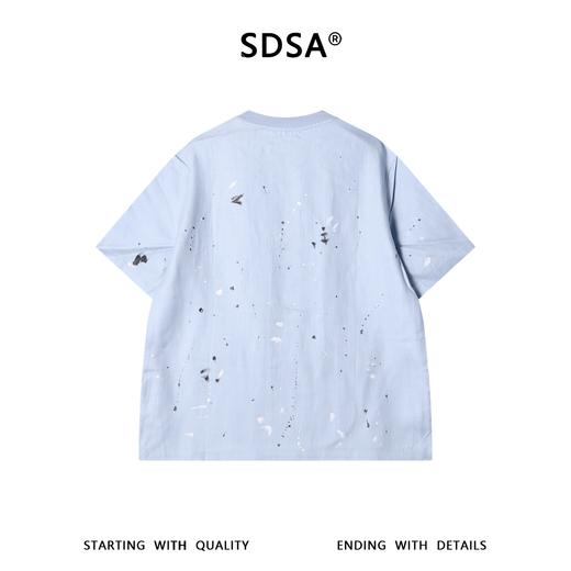 SDSA男装2026新款高贵轻奢潮牌撞色泼墨印花圆领短袖T恤百搭宽松 商品图1