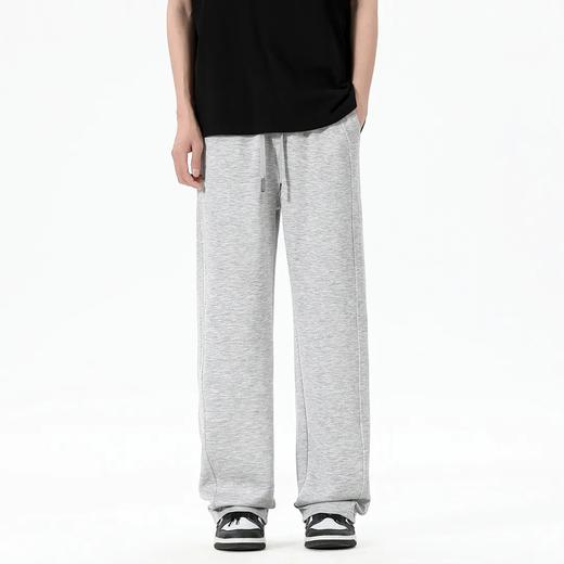 宽松显瘦弯刀裤春夏空气层男士松紧腰纯色长裤休闲裤！ 商品图3