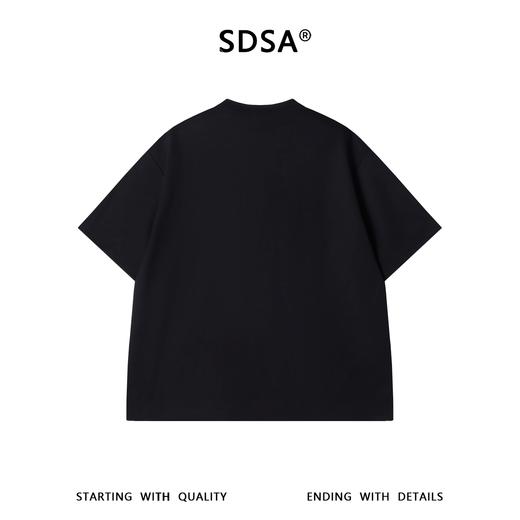 SDSA男装2026新款轻奢小众设计小珠子口袋拼接设计圆领短袖T恤潮 商品图4