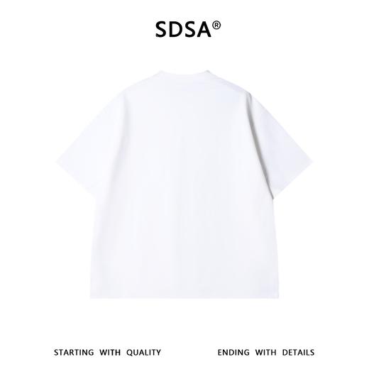 SDSA男装2026新款轻奢小众设计小珠子口袋拼接设计圆领短袖T恤潮 商品图4