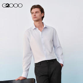 G2000男装SS26商场新款【免烫防皱/速干/防静电】格纹通勤长袖衬衫61122022