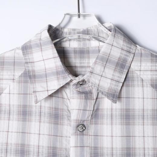 SDSA男装2026新款高贵轻奢日系少年感撞色格纹格子短袖衬衫百搭 商品图2