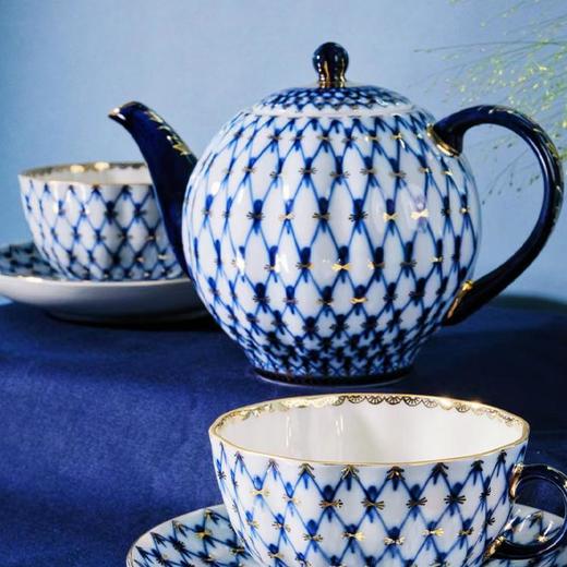 【LOMONOSOV俄皇】金钴蓝网纹系列经下午茶具 商品图1