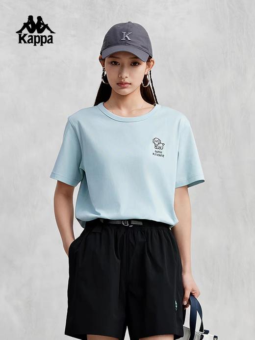 XXMKappa卡帕背靠背短袖2女夏季纯棉运动t恤印花宽松半袖上衣 商品图1