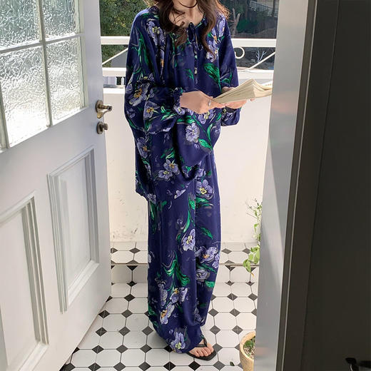 热卖！“下单送同色头花”奈奈的猫 棉绸睡衣家居服套装2.0  柔软亲肤 多花色可选 商品图6