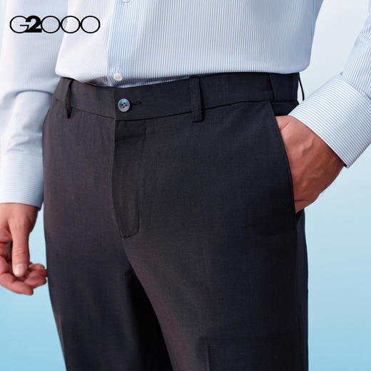 G2000男装SS26商场新款【三防科技/防静电/多面弹】弹性腰头通勤西裤61153055 商品图2