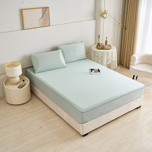 多喜爱 凉感提花围席三件套-锦瑟 【科技凉感面料】 【艺术提花】【加厚三明治复底】【A类标准】【机洗水洗】【360°全包裹设计】凉而不冰久睡不闷热 柔滑亲肤 透气排湿 商品图10