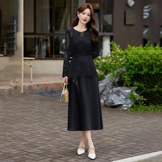 2026夏季新款式气质蕾丝镂空罩衫吊带裙两件套连衣裙YF2712 商品图1