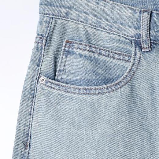 SDSA男装2026新款高贵轻奢潮牌复古磨白牛仔裤百搭时尚裤子简约 商品图2