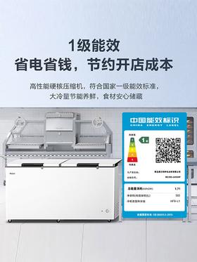 海尔（Haier）冷柜520GHP大容量-40度超低温冷柜卧式顶开门深冷锁鲜大冷冻力减霜科技一级能效冷柜 BC/BD-520GHP 503升