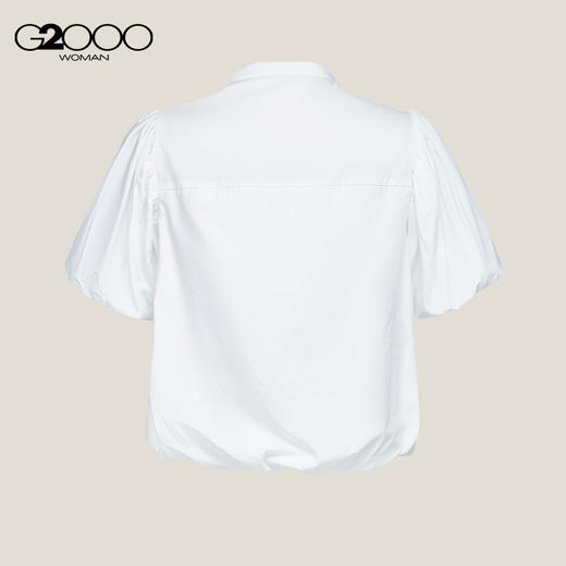 G2000女装SS26商场新款【棉质莫代尔】柔软温柔甜美短袖休闲衬衫61243421 商品图2
