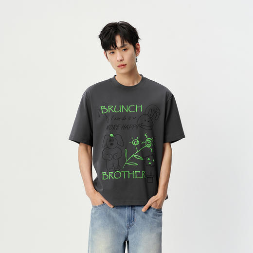 凉感T|森马BRUNCH BROTHER联名短袖T恤男夏季速干针织衫2026新款 商品图2