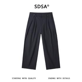SDSA男装2026新款高贵轻奢极简显瘦气质百搭休闲褶皱休闲裤时尚