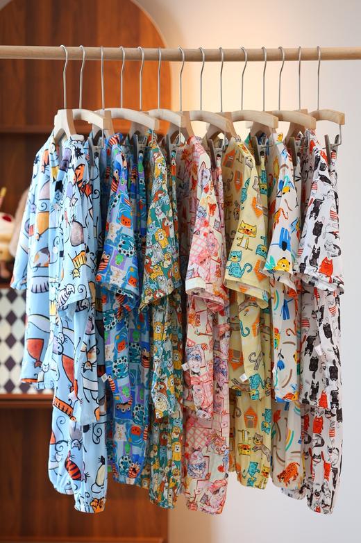 喜林贝尔莱纱绸·涂鸦亲子款家居服yc0420001 商品图6