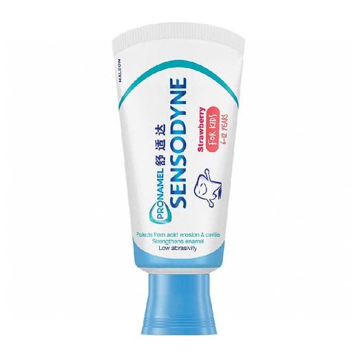 舒适达 草莓口味护釉健换牙期特护儿童牙膏 65g/盒（新老包装随机发货） 商品图2