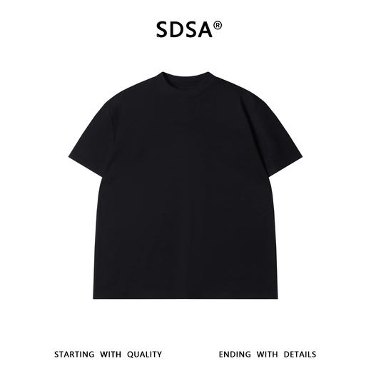 SDSA男装2026新款高贵轻奢重磅圆领短袖T恤宽松基础款休闲上衣 商品图0