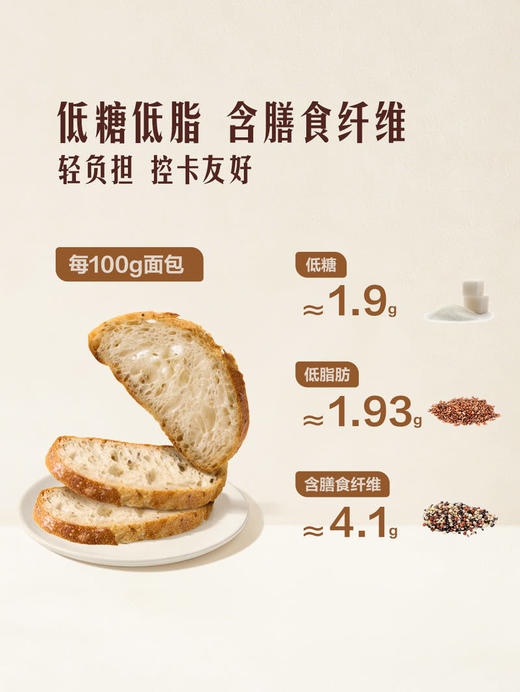 MM 山姆 Member's Mark 亚麻籽藜麦酸种面包 1*2'S 商品图3