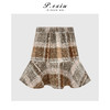 04-4潘依绣丁丁宠粉复古撞色格纹圈圈纱厚款显瘦鱼尾半身裙Q61498 商品缩略图0