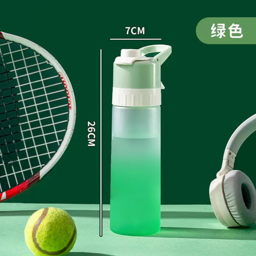 【喷雾水杯！清爽一键释放】高颜值运动喷雾杯大容量塑料水杯 学生吸管便携水壶 防烫耐高温户外 商品图1