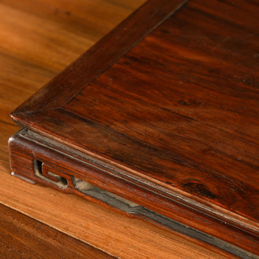 清	红木透雕拐子纹器座 商品图1