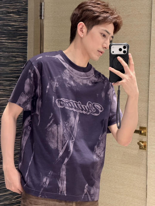 驴家 25ss叠印字母标识印花短袖T恤 商品图1