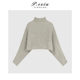 04-4潘依绣丁丁宠粉浣熊绒羊毛气质高级感软糯斗篷式针织上衣Q13618