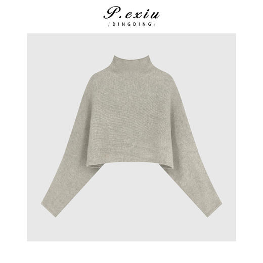 04-4潘依绣丁丁宠粉浣熊绒羊毛气质高级感软糯斗篷式针织上衣Q13618 商品图0