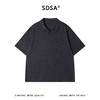 SDSA男装2026新款高贵轻奢纯色肌理竖纹针织翻领宽松休闲短袖上衣 商品缩略图0