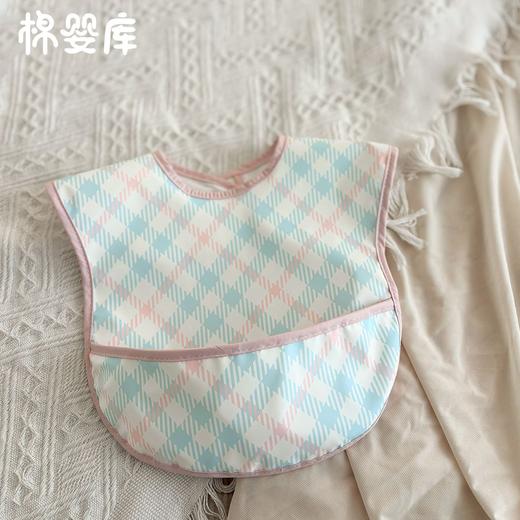 【防水！亲肤内侧】棉婴库 母婴PU丹麦儿童防水反穿衣围兜婴儿饭兜防脏喂饭神器。xb 商品图3