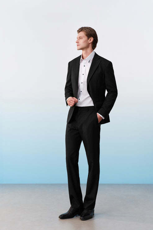 G2000男装SS26商场新款【BLACK】【绵羊毛混纺】合身剪裁西装外套61415401 商品图7