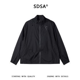 SDSA男装2026新款高贵轻奢简约纯色松紧拉链立领夹克外套百搭时尚