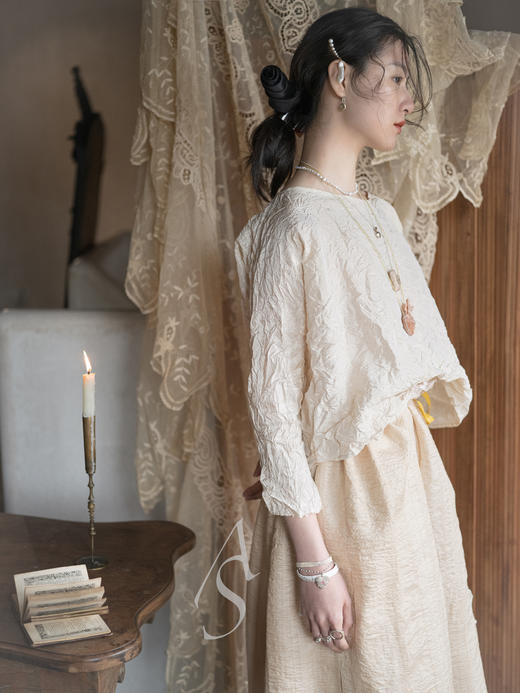 Daniela Gregis 26SS 香槟金真丝塔夫绸廓形上衣 商品图4