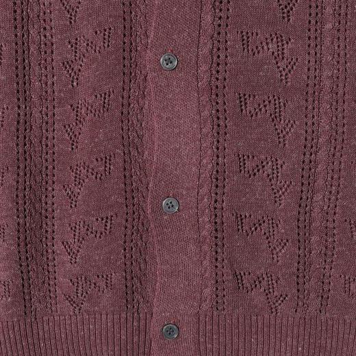 SDSA男装2026新款高贵轻奢复古镂空针织纽扣翻领短袖T恤百搭休闲 商品图4