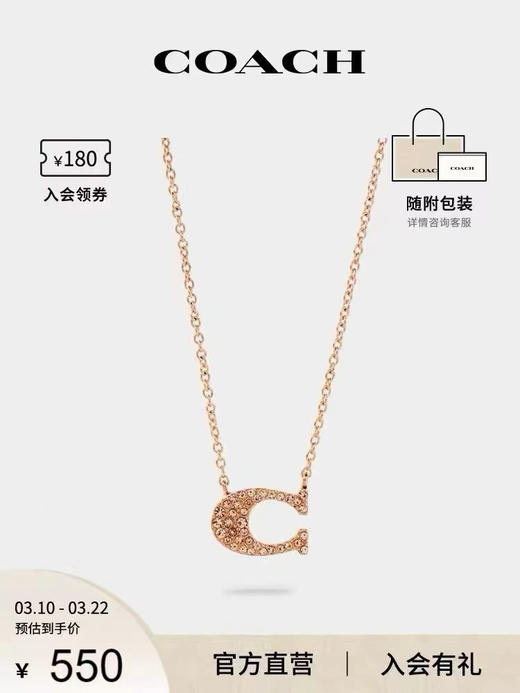 贸易公司渠道原单2026蔻驰/Coach官网最新款项链
三个颜色 ：玫瑰金 金色 银 商品图2