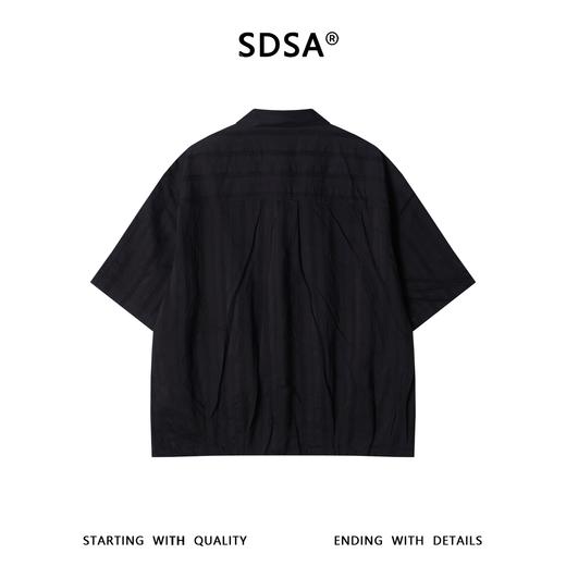 SDSA男装2026新款高贵轻奢老钱风复古竖纹短袖衬衫百搭简约上衣 商品图4