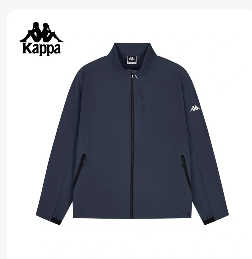 XY｜Kappa卡帕背靠背运动夹克男士复古弹力开衫外套透气上衣k0e52jj40-1155