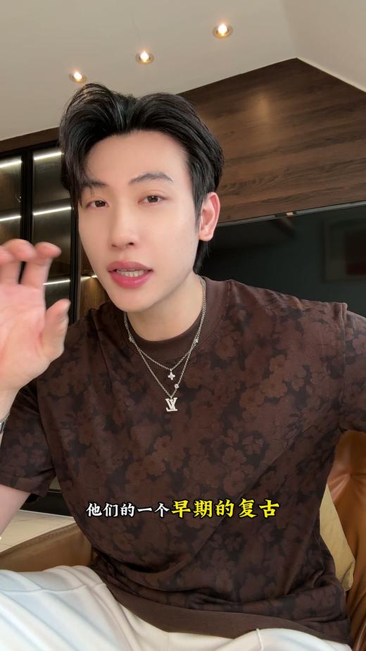 T4197夏季高级感新款男士小众设计扎染晕染圆领短袖T恤痞帅上衣 商品图0