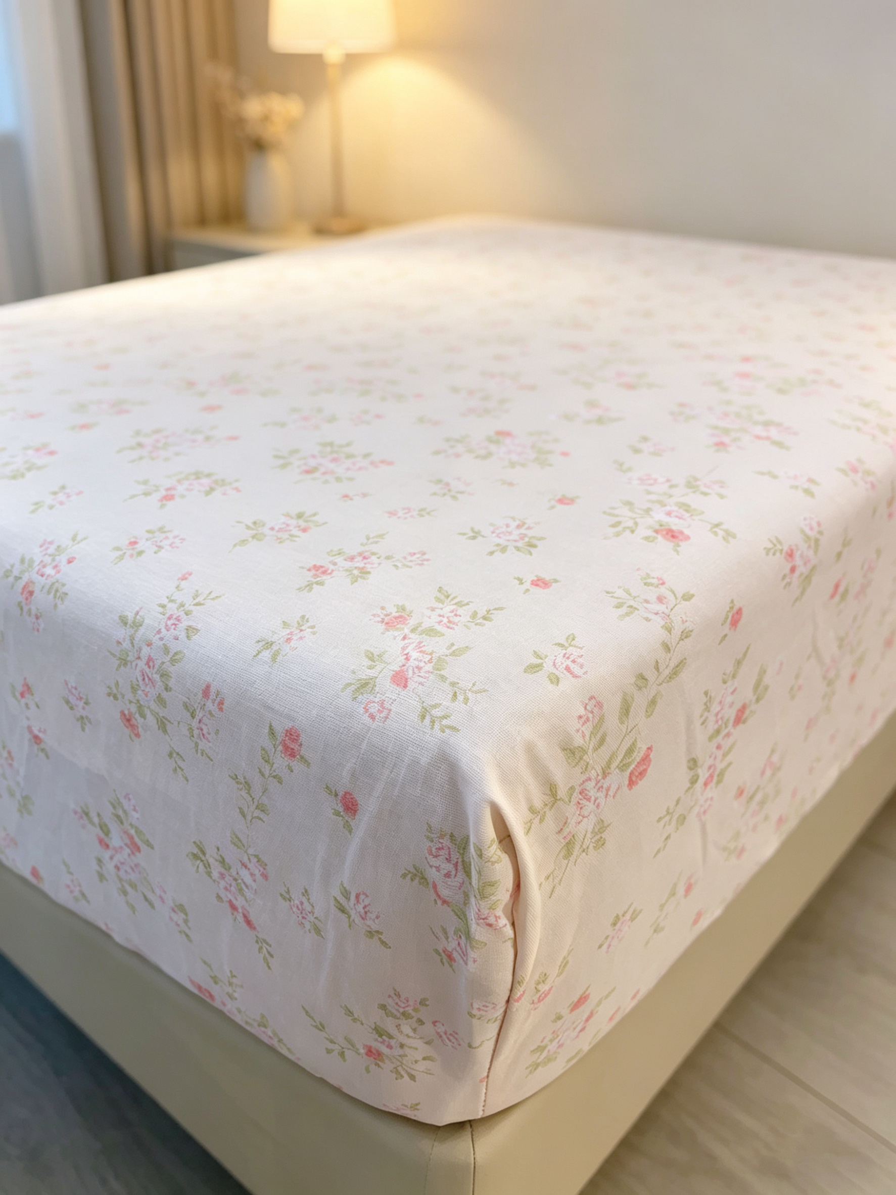 松植屋全棉高密床笠保护套席梦思床垫防尘罩床罩四季可用适合床垫高度20-30cm