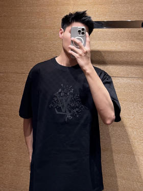 驴家 26ss刺绣字母标识短袖T恤