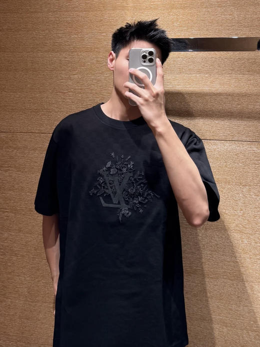 驴家 26ss刺绣字母标识短袖T恤 商品图0