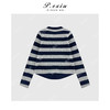 04-4潘依绣丁丁宠粉【半岛情书】95%绵羊毛撞色条纹慵懒风针织毛衣L2673 商品缩略图2